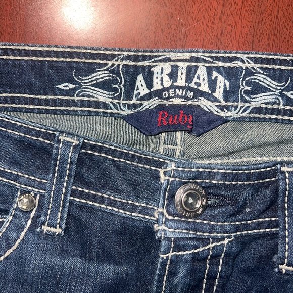 Ariat Ruby Dark Blue Flare Jeans - Picture 3 of 7